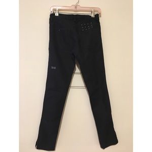 Ksubi black skinny jeans with zipper detailing
